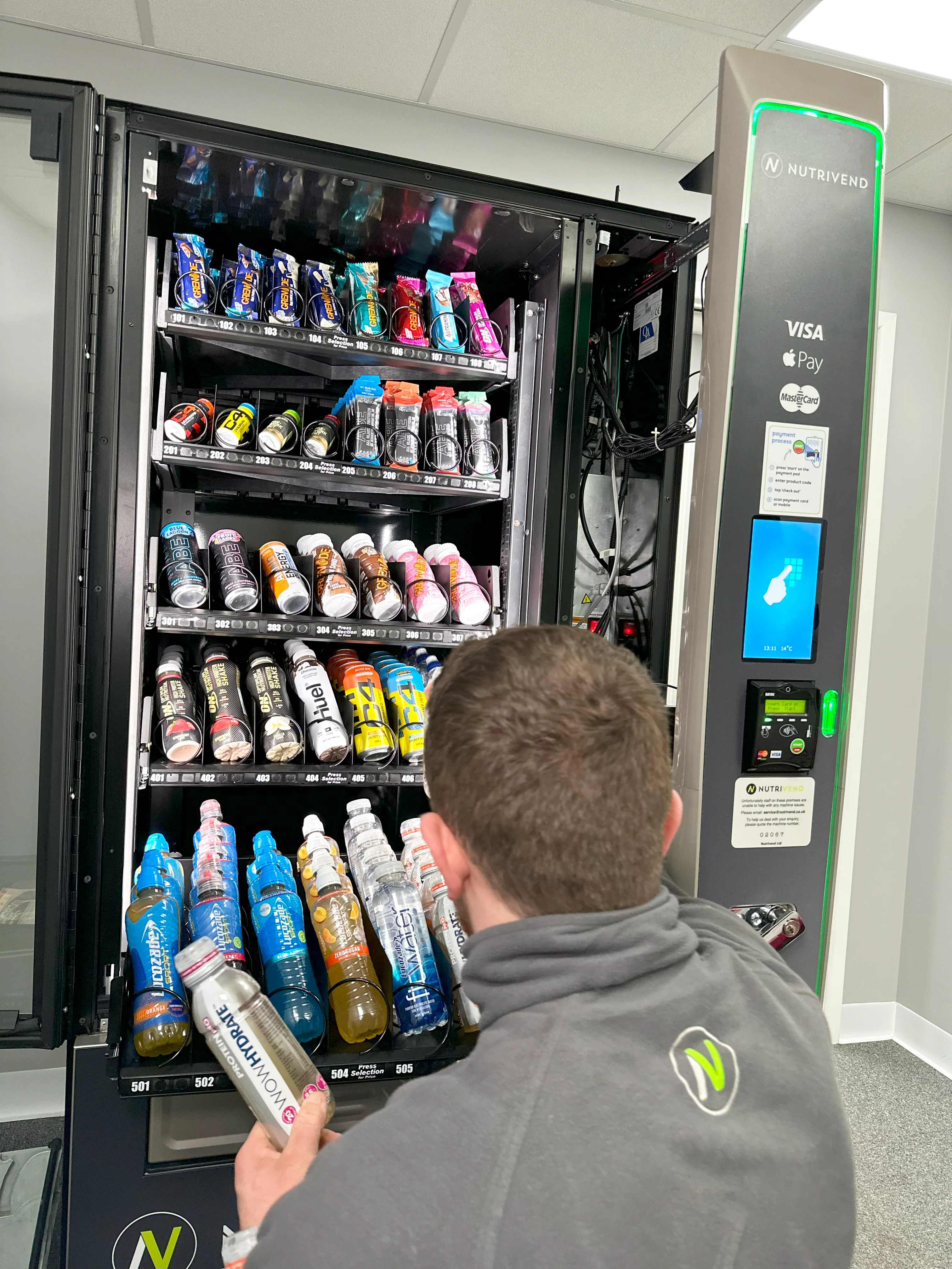 Modern vending machine in office